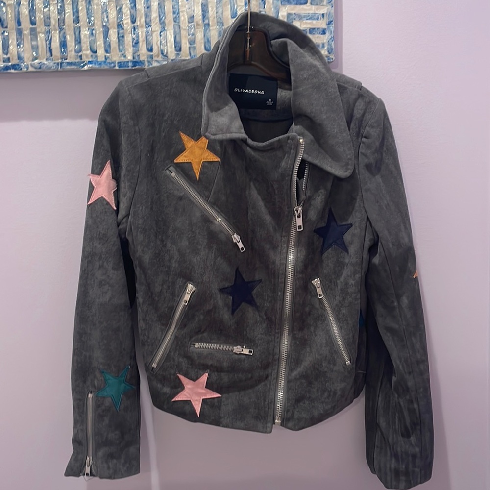 Star Suede Zip Jacket by Olivaceous - Picture 1 of 3